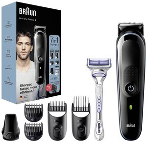 Braun MGK3342 Multi zestaw do pielęgnacji 3, 7 w 1 Trymer do włosów na ciele Braun MGK3342, czarny