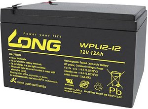 Akumulator ołowiowy Long WPL12-12 WPL12-12, AGM, 12 V, 12 Ah