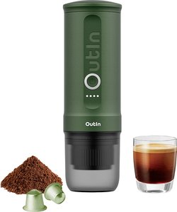 Ekspres do espresso OutIn A000002, zielony, 20 bar