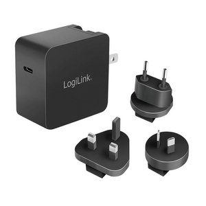 Adapter podróżny z gniazdem USB, 1x USB-C, technologia GaN, 65 W Adapter podróżny LogiLink PA0302  PA0302