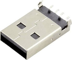 Złącze męskie USB A Connfly DS1098-BN0, 1 szt.