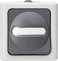 Przełącznik krzyżowy Komplet Kopp BlueElectric 560756009, szary