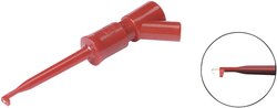 Miniaturowa końcówka pomiarowa z zaciskami KLEPS 2 BU czerwona Końcówka pomiarowa SKS Hirschmann KLEPS 2 BU CAT I