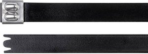 Opaska kablowa HellermannTyton MBT14XHFC-SS316/SP-BK 111-00299, stal nierdzewna V4A, 1 szt.