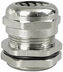 TRU COMPONENTS  Dławnica kablowa  M30  mosiądz (niklowany) Dławnica kablowa TRU COMPONENTS TC-10302844, 1 szt.