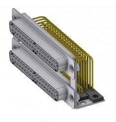 Złącze męskie podwójne D-Sub Deltron Connectors DPB 37SN70/37SN70, rzędy: 2, styki: 37, 180 °, 1 szt.
