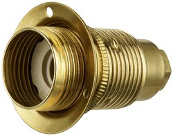 Gniazdo metalowe E 14 z 1 mosiężnym pierścieniem Oprawa E14 REV 0503080555, 1 zest., 60 W