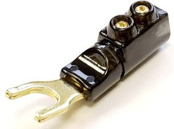 BKL Electronic 0103040 Złącze widełkowe   16 mm²  Izolowane częściowo czarny 1 szt.