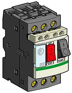 Wyłącznik ochronny silnika, 3p+1S+1Ö, 4-6,3A, obsługa przyciskiem, złącze śrubowe Przekaźnik ochronny silnika Schneider Electric GV2ME10AE11 1 szt.