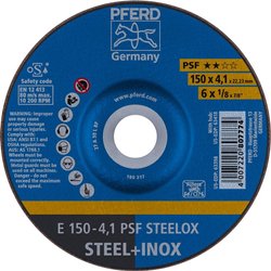 PFERD 62015520 Psf Steelox Tarcza tnąca wygięta Średnica 150 mm Średnica otworu 22.23 mm  10 szt.