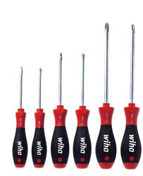 Zestaw wkrętaków do wkrętów Phillips/Pozidriv MicroFinish®, 6-częściowy Zestaw wkrętaków Wiha 26146