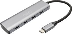 Hub USB 3.1 Gen 1 Digitus DA-70246 4 porty aluminiowa obudowa ciemnoszary