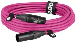 RøDE XLR6M Kabel mikrofonowy Premium XLR różowy (6 m) Kabel Canare ze złączem Neutrik. XLR kabel  Rode XLR6M-P 1 szt.