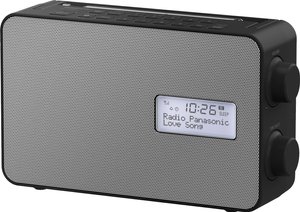 Panasonic RF-D30BTEG-K radio cyfrowe z Bluetooth (DAB+, FM, zasilanie sieciowe i bateryjne, ochrona przed wodą rozbryzgową, AUX, funkcja budzenia, minutnik kuchenny), czarny Radio kuchenne Panasonic RF-D30BTEG-K DAB+, UKW funkcja budzika, ochrona przeciwb
