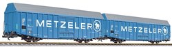 Wagon bagażowy Liliput L230161 H0 Zestaw 2 wagonów towarowych o dużej pojemności ",METZELER", Hbbks DB