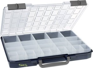 Walizka raaco CarryLite 55 5x10-25/2 136273, Ilość przegród: 25, (S x W x G) 413 x 57 x 330 mm