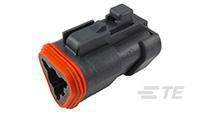 Obudowa złącza pin żeńskiego na kabel TE Connectivity DT06-3S-EP06, wire-to-wire, piny: 3, 1 szt.