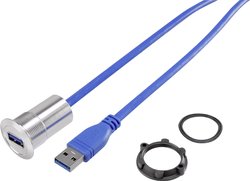 Złącze męskie USB TRU COMPONENTS USB-21-BK, 1.50 m, 1 szt.