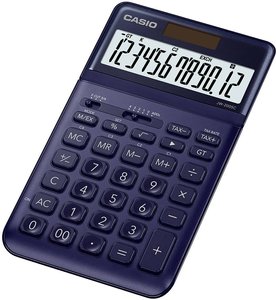 Casio JW-200SC  Kalkulator stołowy granatowy Wyświetlacz: 12 energią słoneczną, bateryjne (S x W x G) 109 x 11 x 184 mm