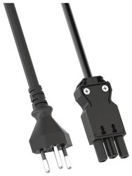 Bachmann GST18 1.5m 1.5m wtyczka zasilania typ J czarny kabel zasilający kabel zasilający Bachmann 375.016  czarny 1.50 m