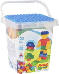 Unico Bausteine Eimer 100 Stück 8510-0000, 1 szt.