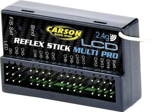 Odbiornik 14-kanałowy Carson Modellsport Reflex Stick Multi Pro LCD 2,4 GHz