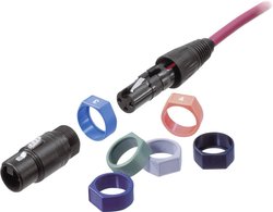 Pierścień znakujący Neutrik XCR-SET czarny, brązowy, czerwony, pomarańczowy, żółty, zielony, niebieski, fioletowy, szary, biały 10 szt.