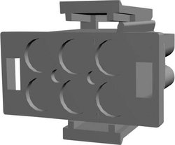 Obudowa złącza pin męskiego na kabel TE Connectivity 1-480704-0, Ilość pinów 6, Wymiary siatki: 6.35 mm, 1 szt.