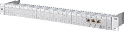 Nośnik modułów Metz Connect, 6 pojedynczych modułów, moduł CAT 6A, 180 ° Patchpanel Metz Connect 130B11P0-E, 24 Porty, 483 mm (19''), 1 U