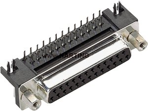 Listwa Pin męska do zabudowy D-SUB z klipsem zatrzaskowym i stykiem masy 09 68 463 5812