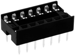 Connfly Podstawka pod układy scalone Wymiary siatki: 2.54 mm Ilość styków: 14 1 szt. tuba