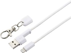 Kabel Apple iPad/iPhone/iPod Renkforce Schluesselband-USB RF-4537330 [1x złącze męskie USB-A 2.0 - 1x złącze męskie Lightning] 0.95 m