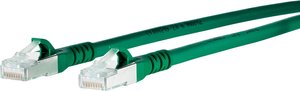 Kabel LAN Metz Connect 1308450555-E, 1 szt., RJ45, CAT 6a, S/FTP, 0.50 m, zielony