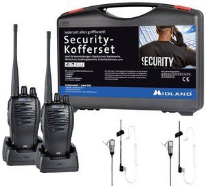 Radiotelefon PMR  Midland G10 Pro PMR 2er Security-Koffer MA31 LK Pro