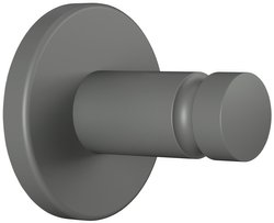 tesa® Wieszak na ręcznik MOON GREY, matowoszary, bez wiercenia, z klejem - 37 mm x 37 mm x 36 mm  tesa MOON GREY  klej metal