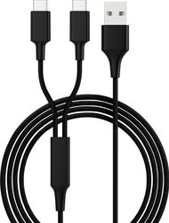 Kabel do ładowania USB Smrter Hydra DUO USB-C, USB 2.0, Złącze męskie USB-A, Złącze męskie USB-C®, 1.20 m