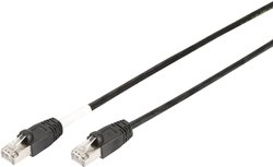 Zewnętrzny kabel krosowy DIGITUS Professional CAT 6 S-FTP, AWG 27/7, skrętka, 2 m długości, czarny Kabel LAN Digitus DK-1644-020/BL-OD, 1 szt., RJ45, CAT 6, S/FTP, 2.00 m, czarny