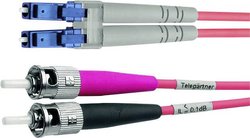 Kabel światłowodowy Telegärtner L00890A0078, złącze męskie ST, złącze męskie LC, 1.00 m
