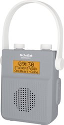 Radio kieszonkowe TechniSat DIGITRADIO 30 DAB+, UKW, DAB wodoodporny biały, szary