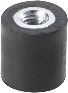 Odbój gwintowany PB Fastener 100583, (D x H x d x T) mm 25 x 25 x M6 x 5