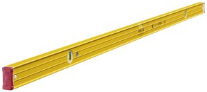 Poziomica STABILA Typ 96-2, 183 cm, bardzo sztywny profil aluminiowy, 1 libella pozioma, 2 libelki pionowe, zaślepki amortyzujące, zintegrowany ogranicznik antypoślizgowy Poziomica Stabila 15230