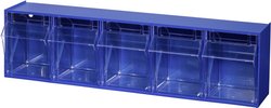 Magazynek z otwieranymi pudłami Allit VarioPlus ProFlip 5 464430  (S x W x G) 600 x 165 x 135 mm niebieski, przeźroczysty 1 szt.