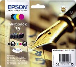 Epson atrament T1626, 16 tusz oryginalny Combi-Pack Czarny, Cyjan, Magenta, Żółty C13T16264012
