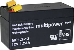 Akumulator ołowiowy multipower PB-12-1,2-4,8 MP1,2-12, AGM, 12 V, 1.2 Ah