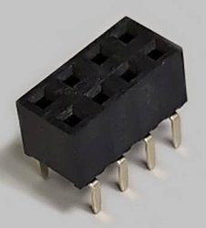 Listwa gniazdowa dwurzędowa z Dual Entry 2x4-biegunowy, prosta, pozłacana, raster 2,54 mm, wysokość 5,0mm, nierozdzielny BKL Electronic 10122223 Listwa złączy żeńskich (standardowa) 1 szt.