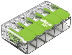 WAGO 221-425 Złącze zaciskowe 221, PIN: 5, 450 V, 32 A, 25 szt.