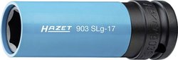 Wkrętak udarowy, wkrętak maszynowy Gniazdo klucza nasadowego 1/2'' (12,5 mm), SW 17 mm Nasadka do klucza udarowego 17 mm Hazet  903SLG-17-SB zewnętrzny sześciokąt 1 szt.