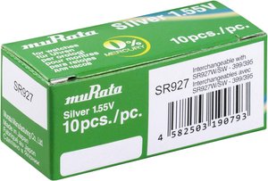 Ogniwo guzikowe Murata SR927-PBWW tlenkowo-srebrowe 52 mAh 1.55 V 10 szt.