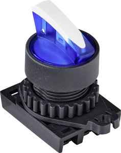 Przełącznik wyboru TRU COMPONENTS S2SRN-L3BB  niebieski 2 x 45 °  1 szt.