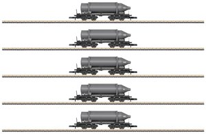 Z zestaw 5 wózków na butelki z węglików spiekanych firmy SKW Trostberg AG Wagon specjalny Märklin 82092 Z